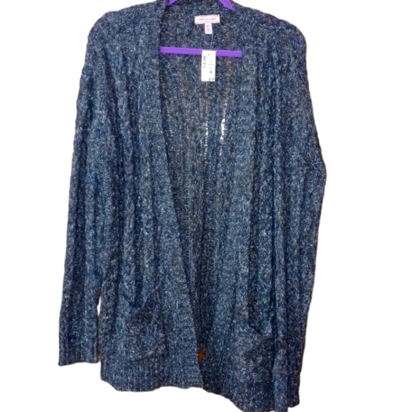 NEW CAPE JUBY Women's Medium Knit Gray/Blue Cardigan Sweater NWT - Picture 2 of 12